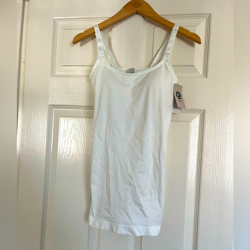 Bravado white maternity nursing tank